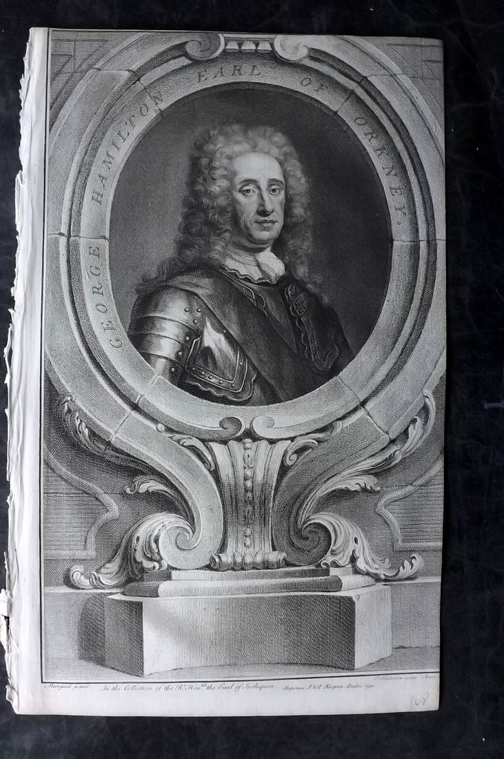 Rapin de Thoyras, Paul 1751 Folio Portrait. George Hamilton Earl of Orkney (1 of 1)