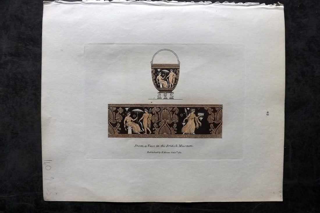 Moses, Henry 1814 Hand Col Print. From a Vase in the British Museum 42 (1 of 1)