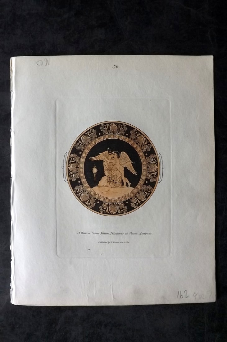 Moses, Henry 1814 Hand Col Print. Patera from Millin Peintures et Vases Antiques 78 (1 of 1)