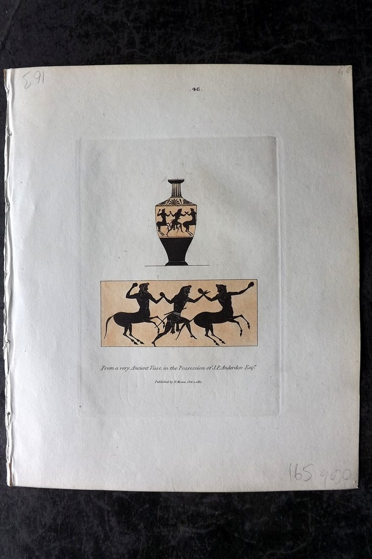 Moses, Henry 1814 Hand Col Print. Very Ancient Vase in the Possession of J. P. Anderson 46 (1 of 1)