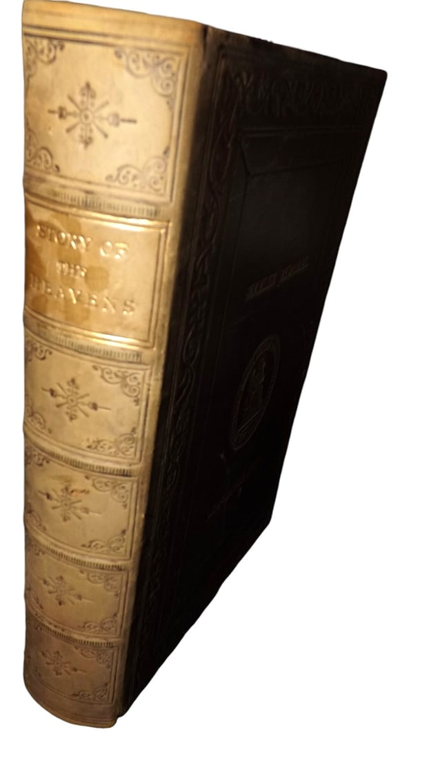 Ball, Robert - Story of the Heavens, Astronomy, 24 Plates, Fine Binding, 1905: "The Story of the Heavens" by Sir Robert Stawell Ball. New and Revised Edition. London: Cassell and Company, 1905. 8vo (230 x 160mm) Complete with 24 Colour Tissue Guarded Plates in Fine Condition. Fi