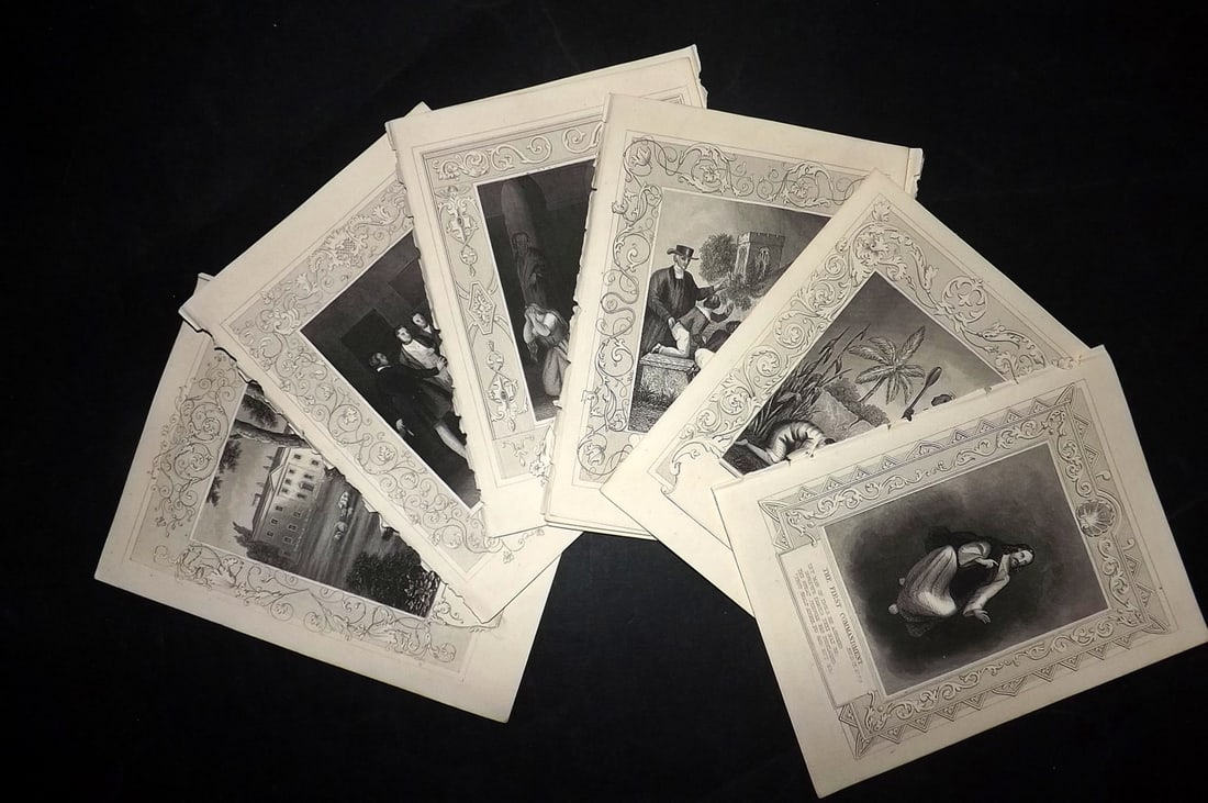 Fletcher, Alexander C1860 Set of 10 Religious Prints - 10 Commandments (1 of 3)