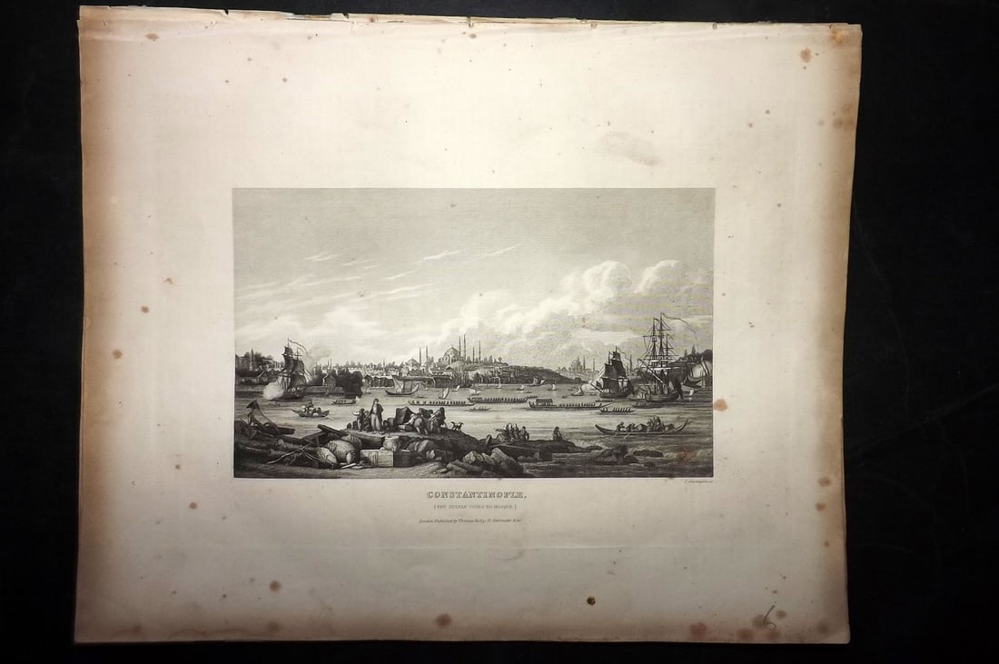 Barclay & Kelly 1843 Antique Print. Constantinople, Turkey (1 of 1)