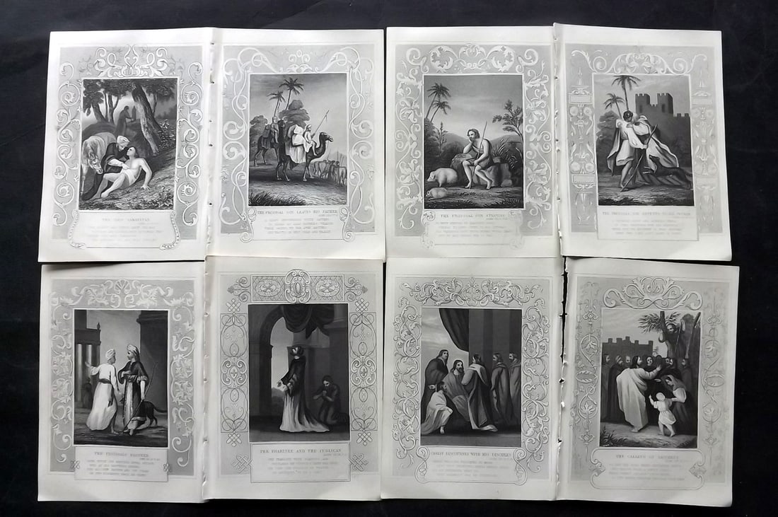 Fletcher, Alexander C1860 Lot of 8 Antique Religious Prints (1 of 2)