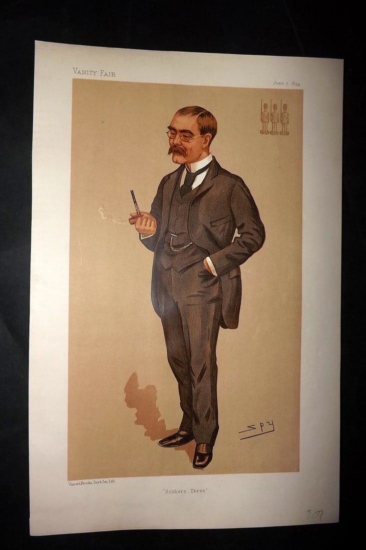 Vanity Fair Print 1894 Rudyard Kipling - Literary, Rare (1 of 1)