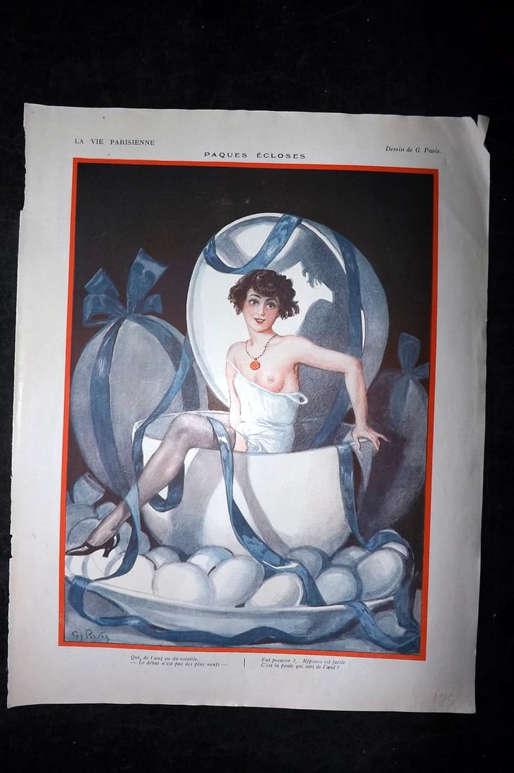 La Vie Parisienne 1926 Art Deco Print. Paques Ecloses by Pavis (1 of 1)