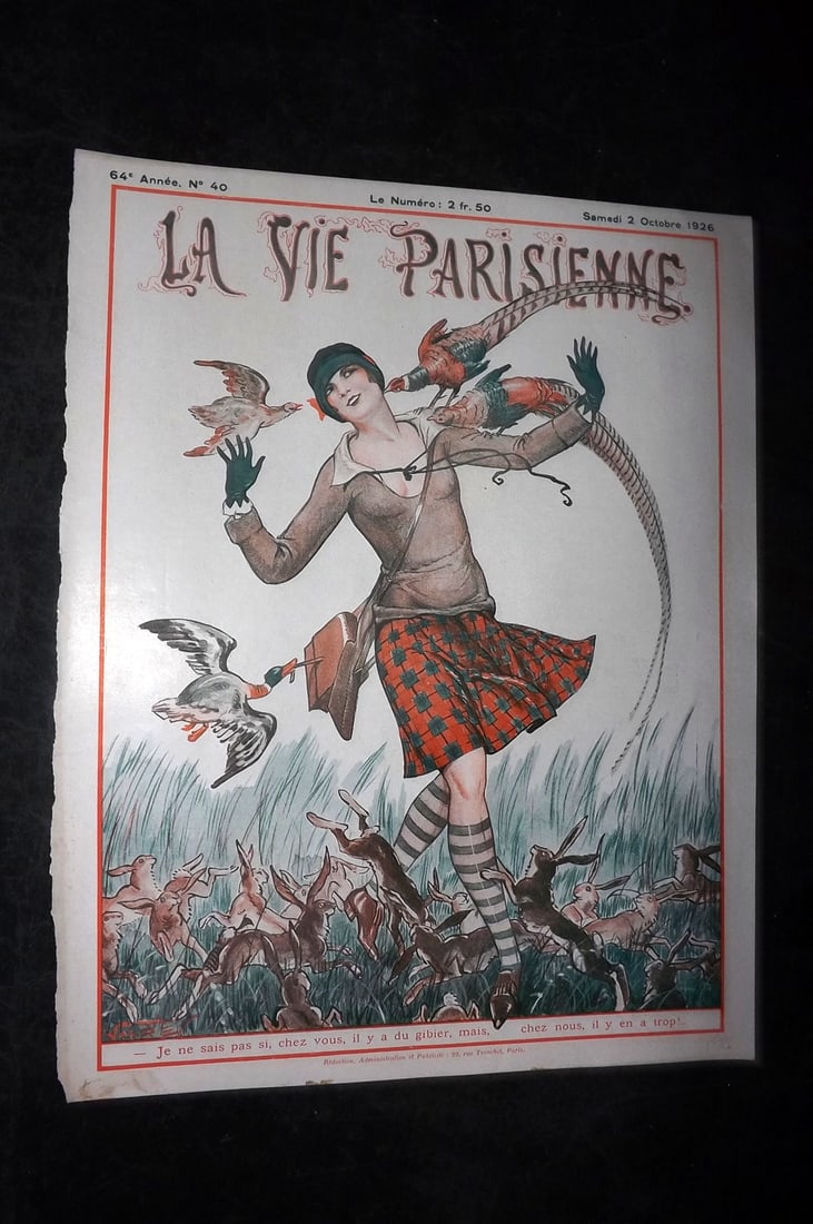 La Vie Parisienne 1926 Art Deco Print. Je ne nais pas si? (1 of 1)