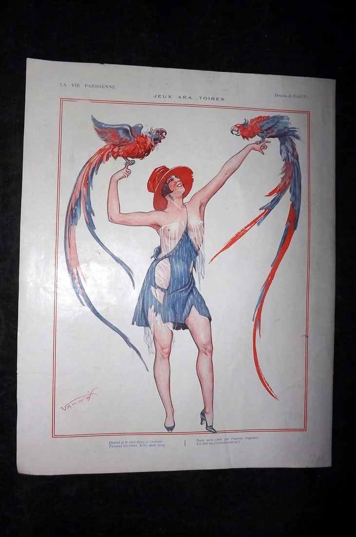 La Vie Parisienne 1926 Art Deco Print. Jeux Ara - Toires by Vald' Es (1 of 1)
