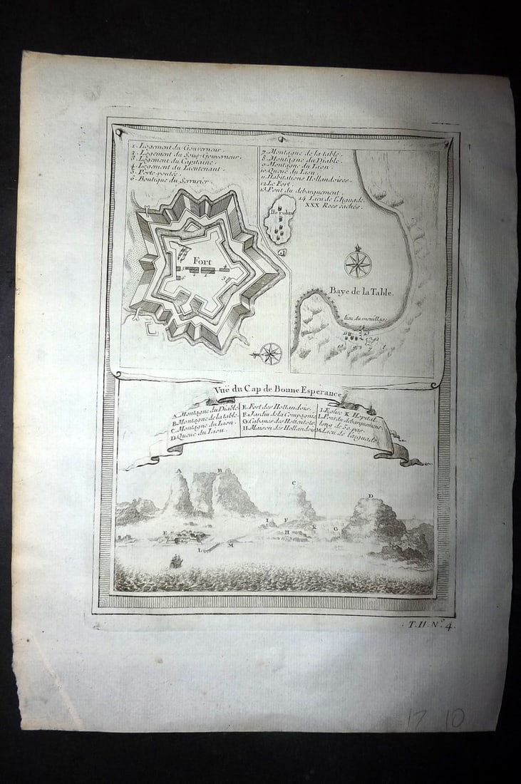 Prevost, Antoine C1760 Print. Cape of Good Hope, South Africa (1 of 1)
