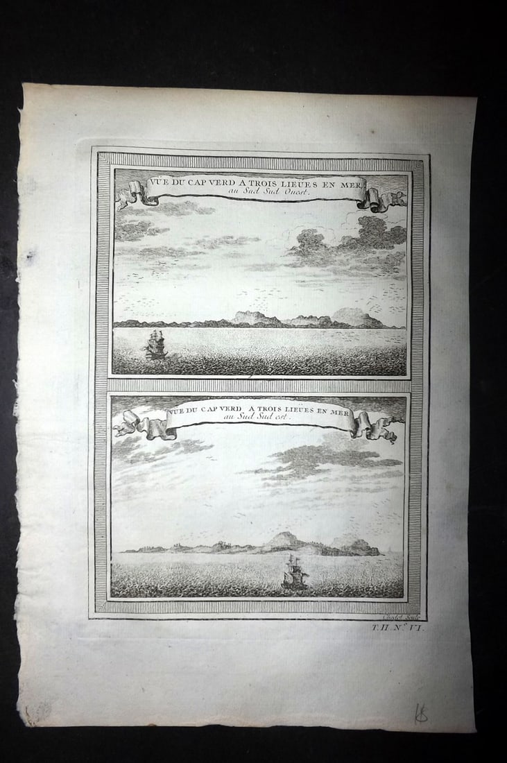 Prevost, Antoine C1760 Print. Cape Verde, Ships (1 of 1)
