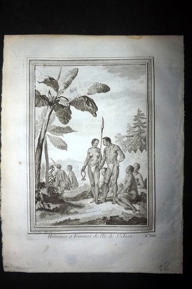 Prevost, Antoine C1760 Print. Natives, Cape Verde (1 of 1)