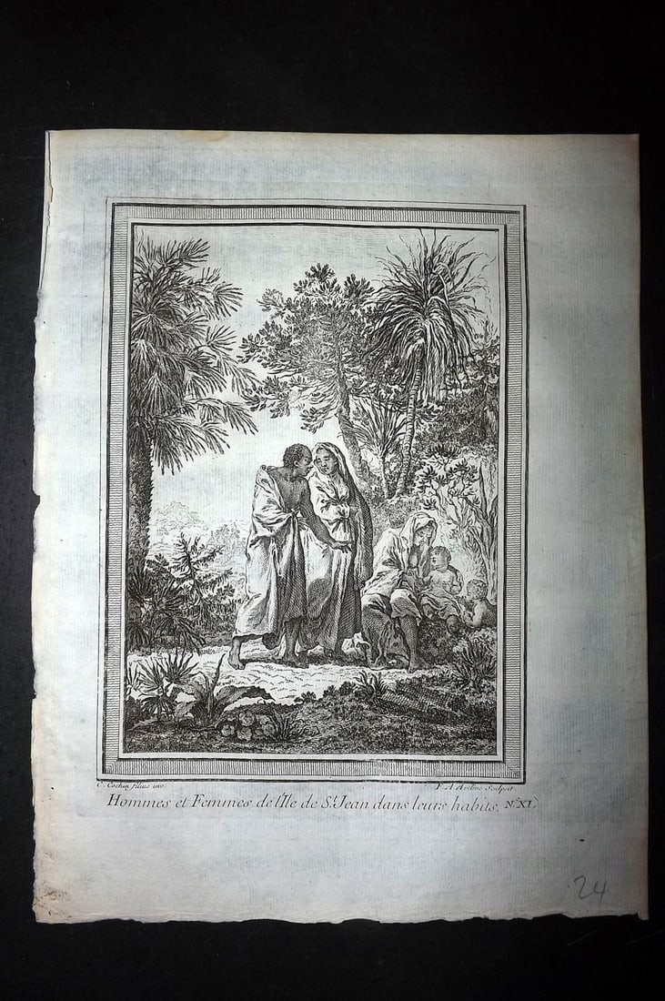 Prevost, Antoine C1760 Print. Natives, Cape Verde (1 of 1)