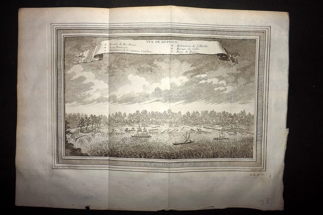 Prevost, Antoine C1760 Folio Print. Rufisque, Dakar, Senegal (1 of 1)