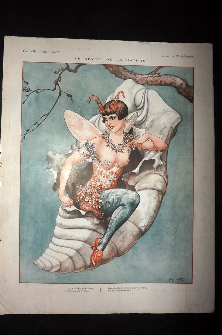 La Vie Parisienne 1926 Art Deco Print. Le Reveil de la Nature by Herouard (1 of 1)