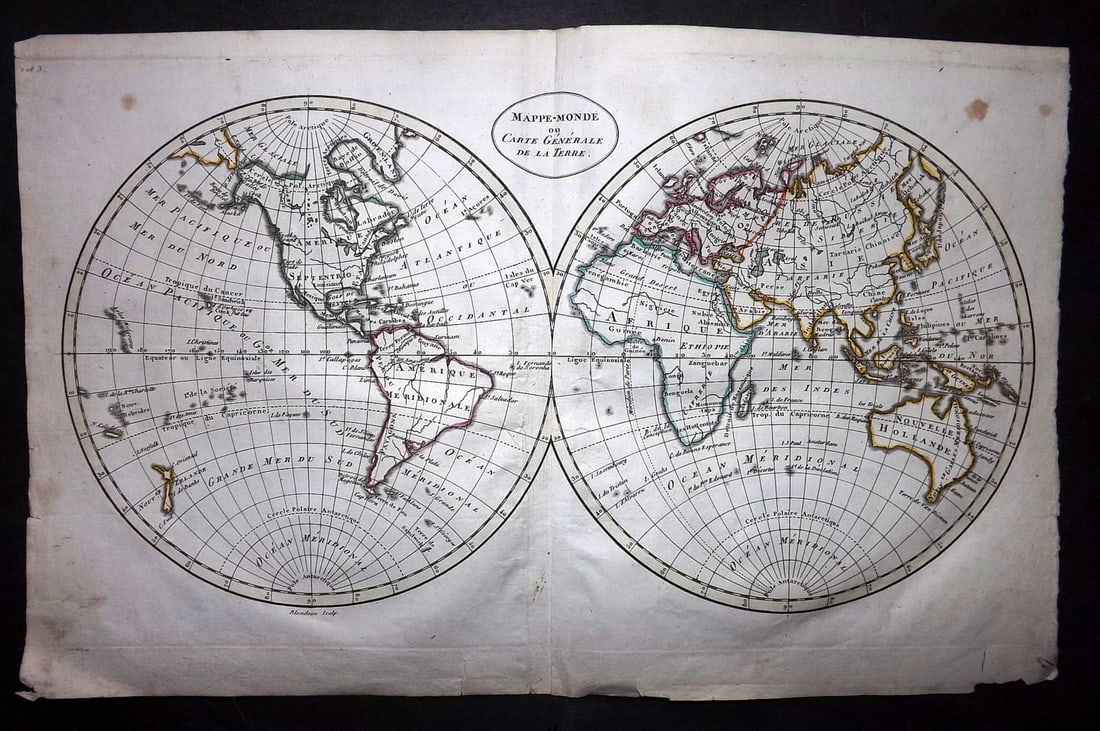 Guthrie, William 1799 Antique Map. World Hemispheres (1 of 1)