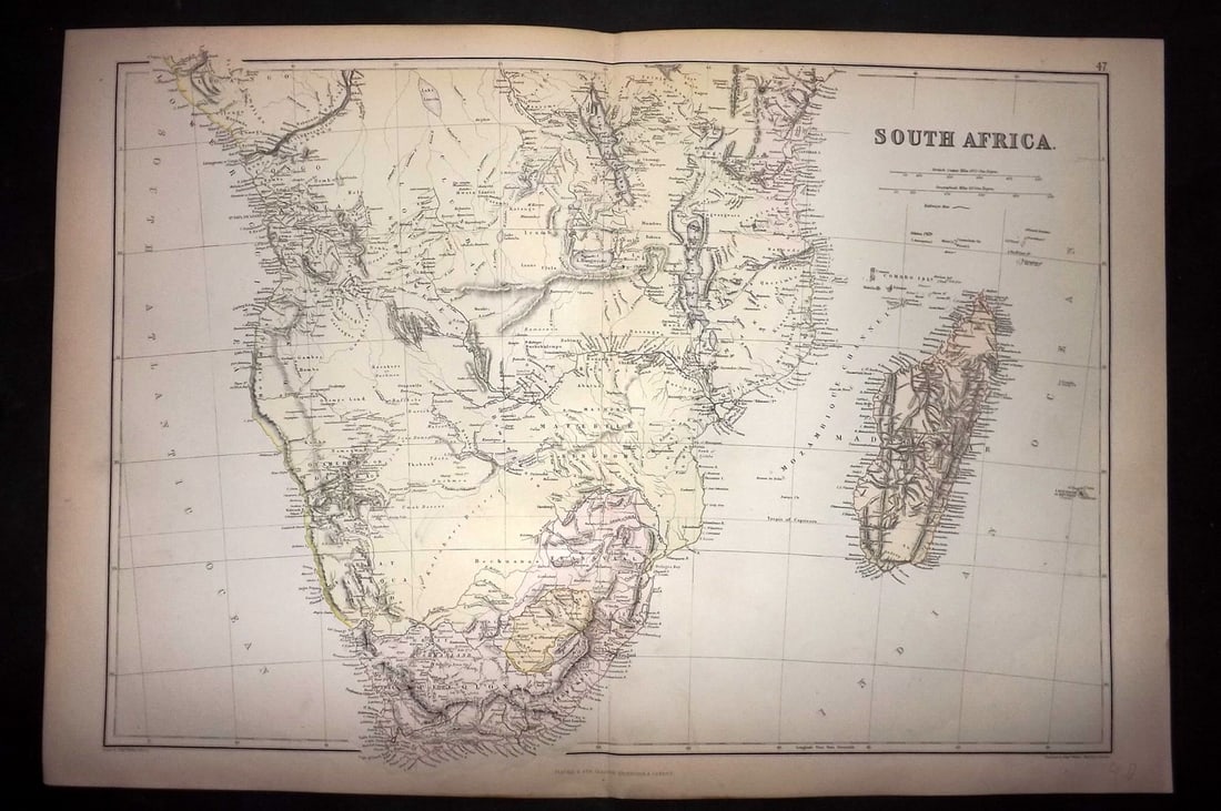 Blackie (Pub) 1882 Folio Map. South Africa (1 of 1)