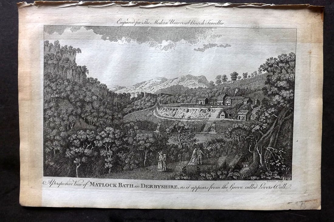Burlington, Charles 1779 Folio Print. Matlock Bath in Derbyshire (1 of 1)