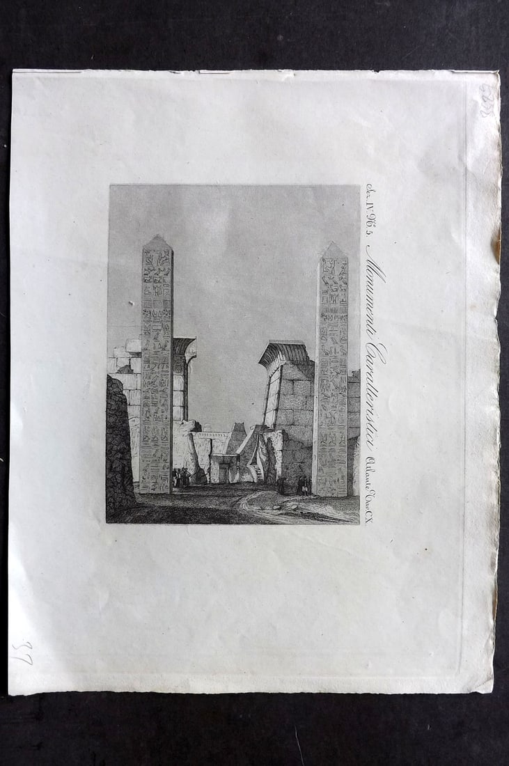 Marmocchi, Francesco 1845 Print. Columns, Egypt (1 of 1)