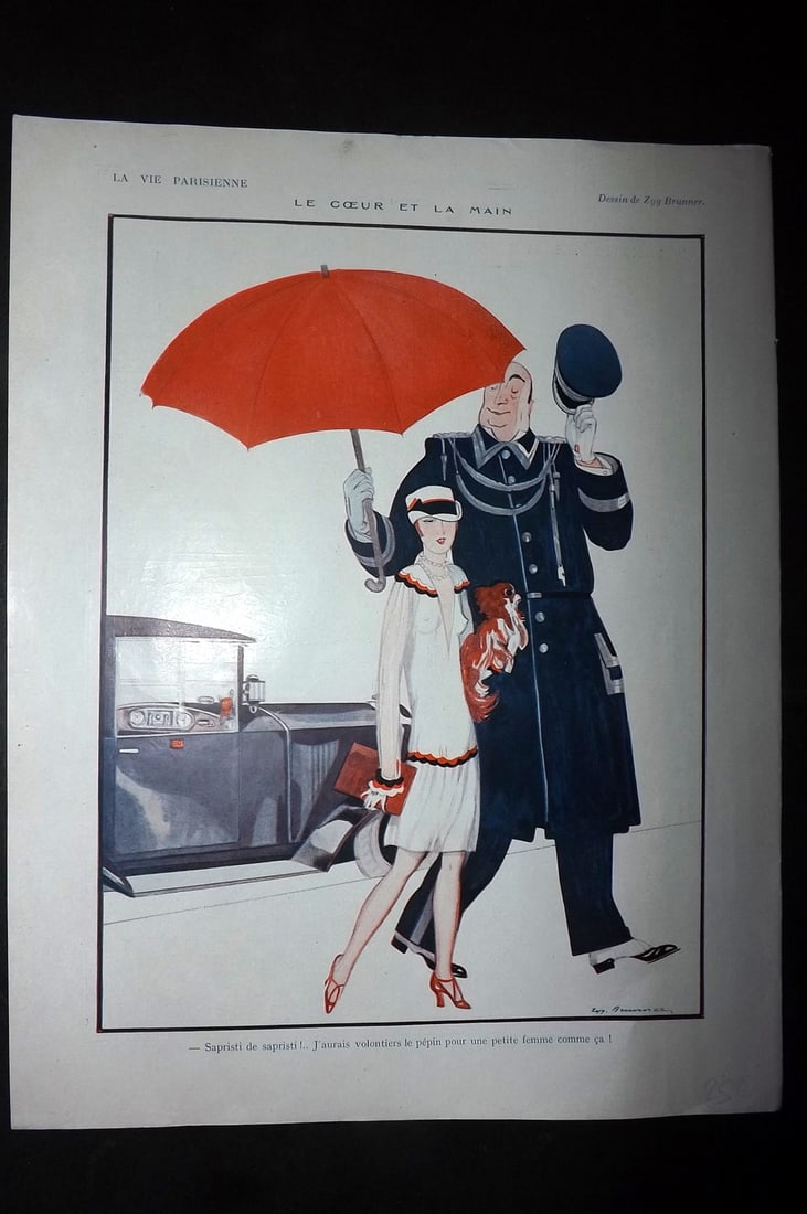 La Vie Parisienne 1926 Art Deco Print. Le Coeur et la Main by Brunner (1 of 1)