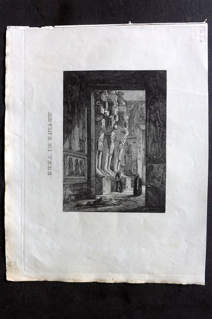 Marmocchi, Francesco 1845 Print. Thebes, Egypt (1 of 1)