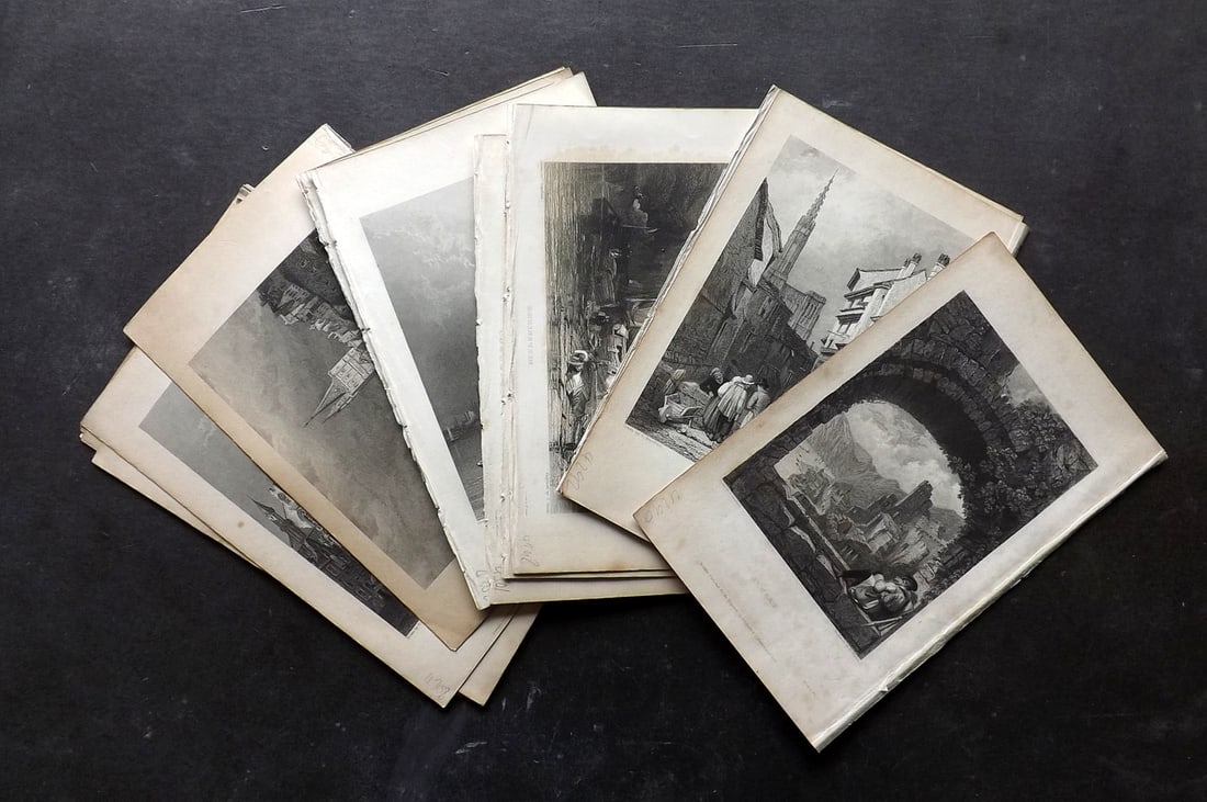 Stanfield, Clarkson 1833 Lot of 20 Steel Engravings of the Rhine (1 of 4)
