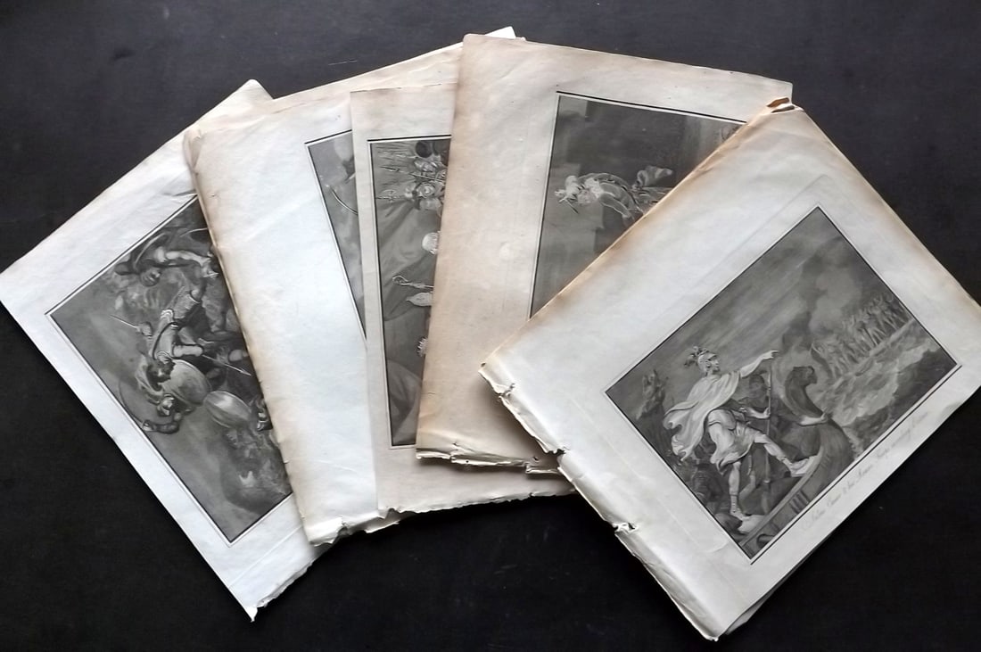 Malham, John 1816 Lot of 9 Historical Prints (1 of 4)