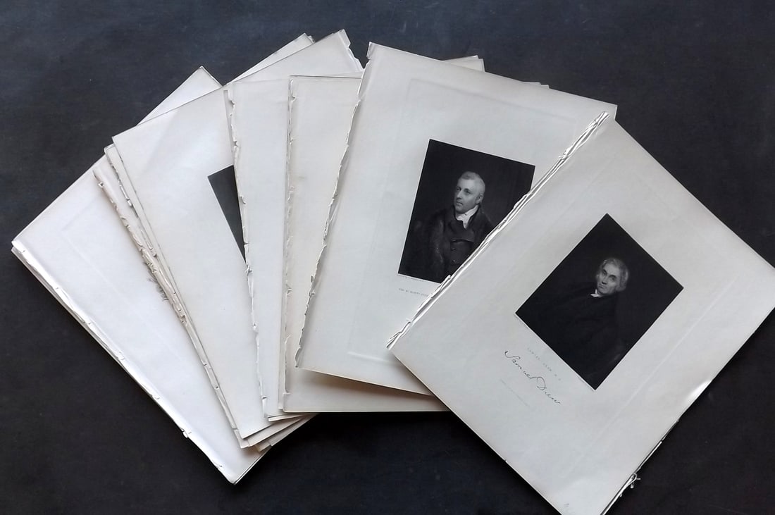 Fisher (Pub) 1844 Lot of 27 Antique Portrait Prints.: Antique Steel Engraving Published 1844-46 by Fisher & Son (Later Peter Jackson) London for "The People's Gallery of Engravings" by the Rev. G. N. Wright.Incl UK, Ireland, Italy, Germany, and France. P