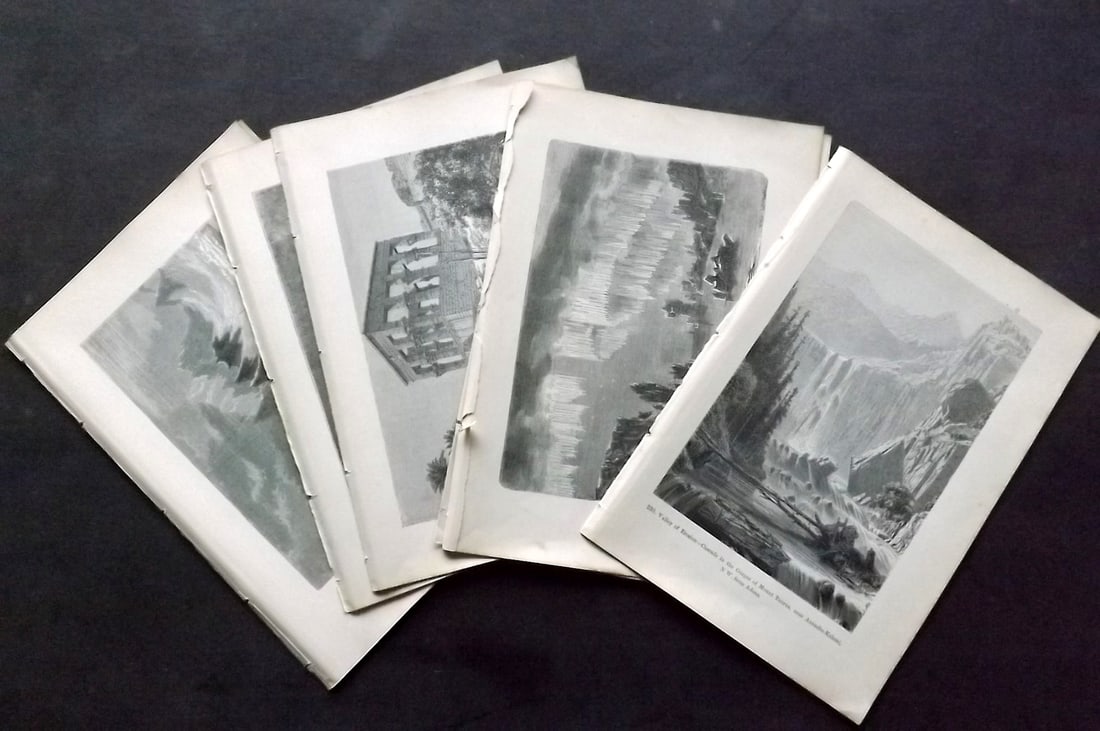 Pouchet, F. A. C1880 Lot of 10 Antique Prints. Views (1 of 3)