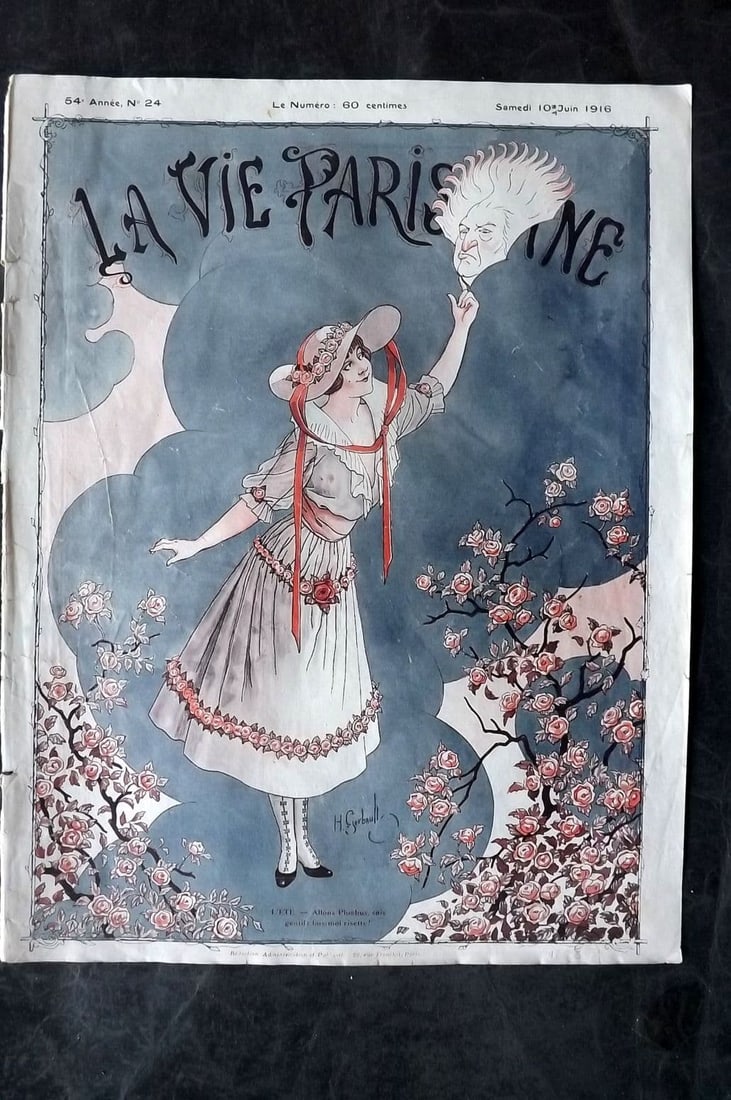 La Vie Parisienne 1916 Art Deco Print. L'Ete by Henry Gerbault (1 of 1)