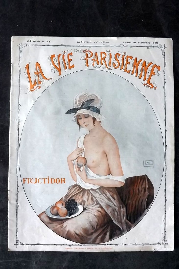 La Vie Parisienne 1916 Art Deco Print. Fructidor by Leonnec (1 of 1)