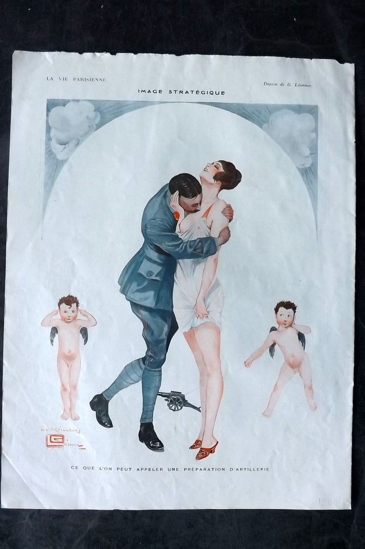La Vie Parisienne 1916 Art Deco Print. Image Strategique by Leonnec (1 of 1)