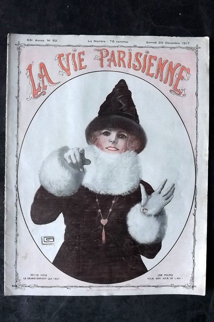 La Vie Parisienne 1917 Art Deco Print. Est Ce Vous Le Grand Enfant by Leonnec (1 of 1)