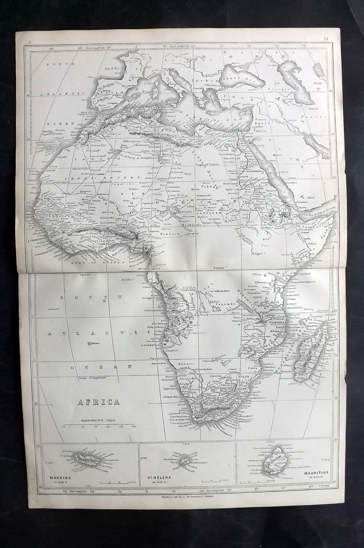 Lowry, Joseph 1852 Antique Map. Africa (1 of 1)