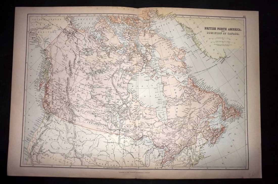 Blackie (Pub) 1882 Folio Map. British North America The Dominion of Canada (1 of 1)