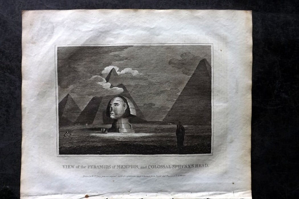 Barclay, James 1812 Antique Print. Pyramids & Sphinx, Egypt (1 of 1)