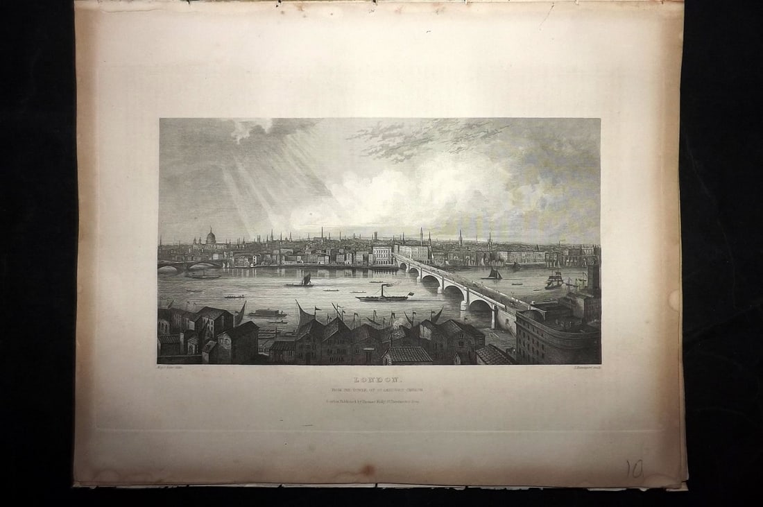 Barclay & Kelly 1843 Antique Print. London (1 of 1)