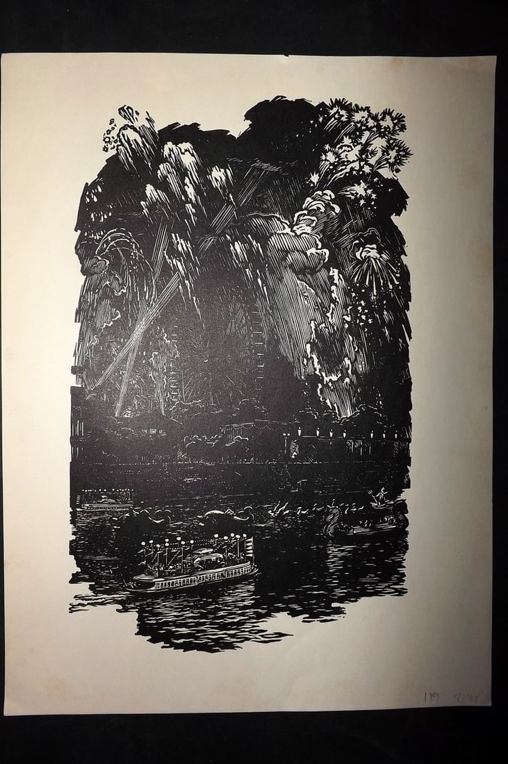 After N. I. Kalita 1963 Folio Print. Peace Fire: Folio Lithograph Published 1963, Dresden for "Peace for the World" Paper Size: 16 x 12 inch (40 x 30cm) Good Condition