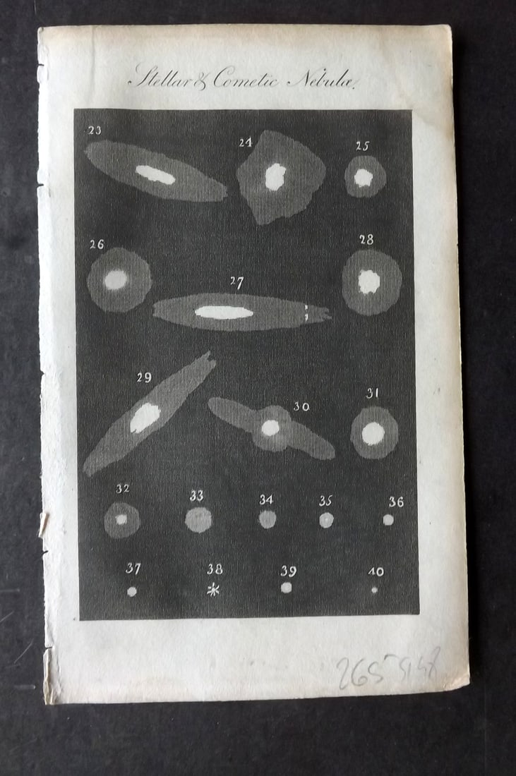 Squire 1820 Astronomy Print. Stellar & Cometic Nebulae (1 of 1)