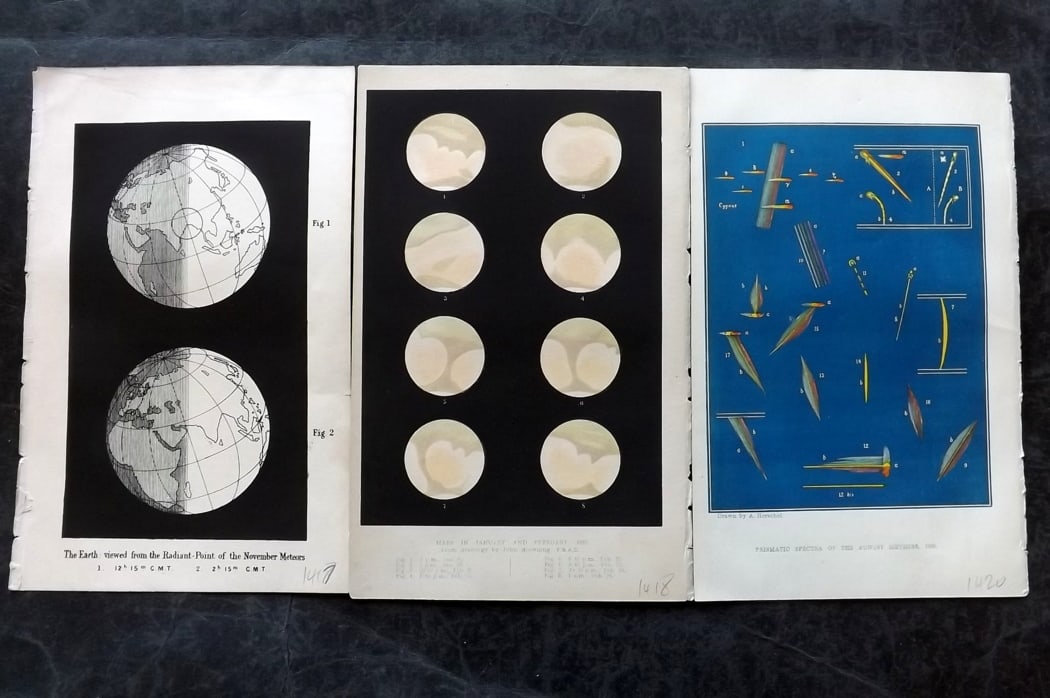 Intellectual Observer 1860's Lot of 3 Astronomy Celestial Prints (1 of 2)