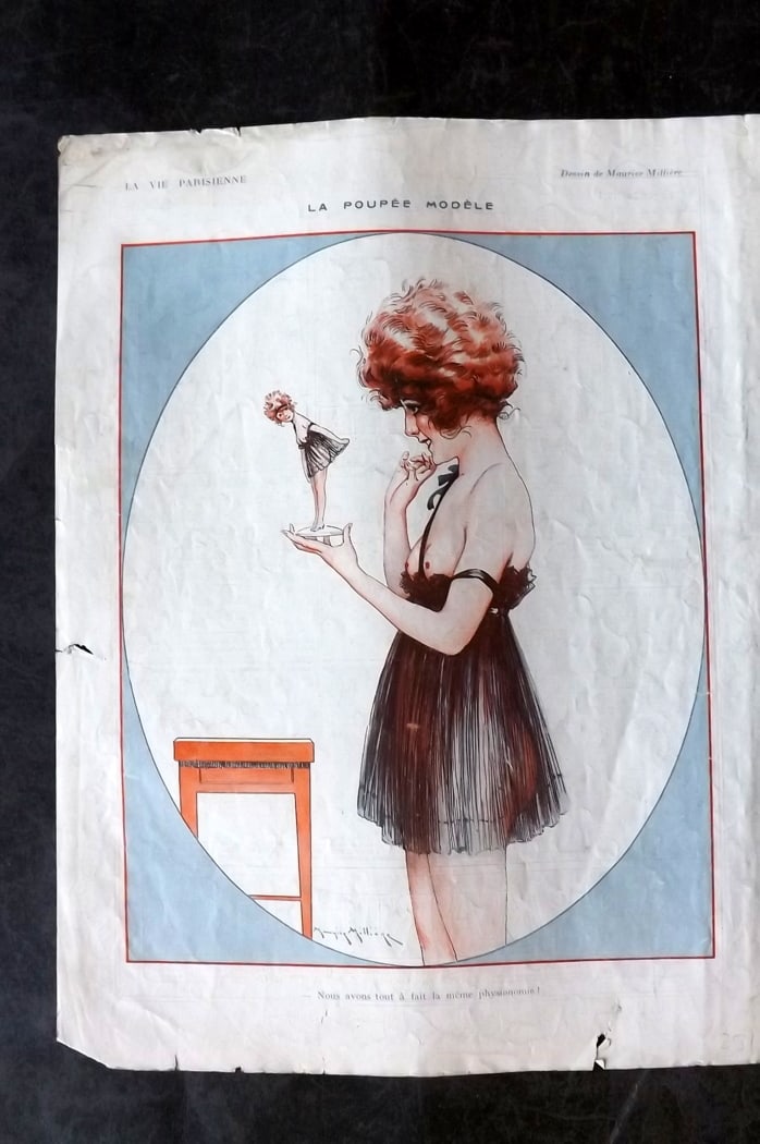 La Vie Parisienne 1921 Art Deco Print. Le Poupee Modele by Milliere (1 of 1)