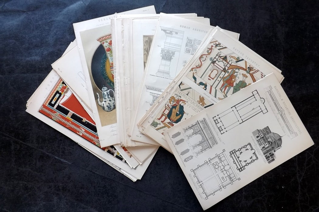 National Encyclopedia 1891 Lot of 49 Architecture, Art & Sculpture Prints: Engraving/Woodblock and Chromolithographs Published 1891-1901 by William Mackenzie, London for "The National Encyclopedia: A dictionary of Universal Knowledge" Paper Size: 10 x 6 inch (25 x 16cm) and 