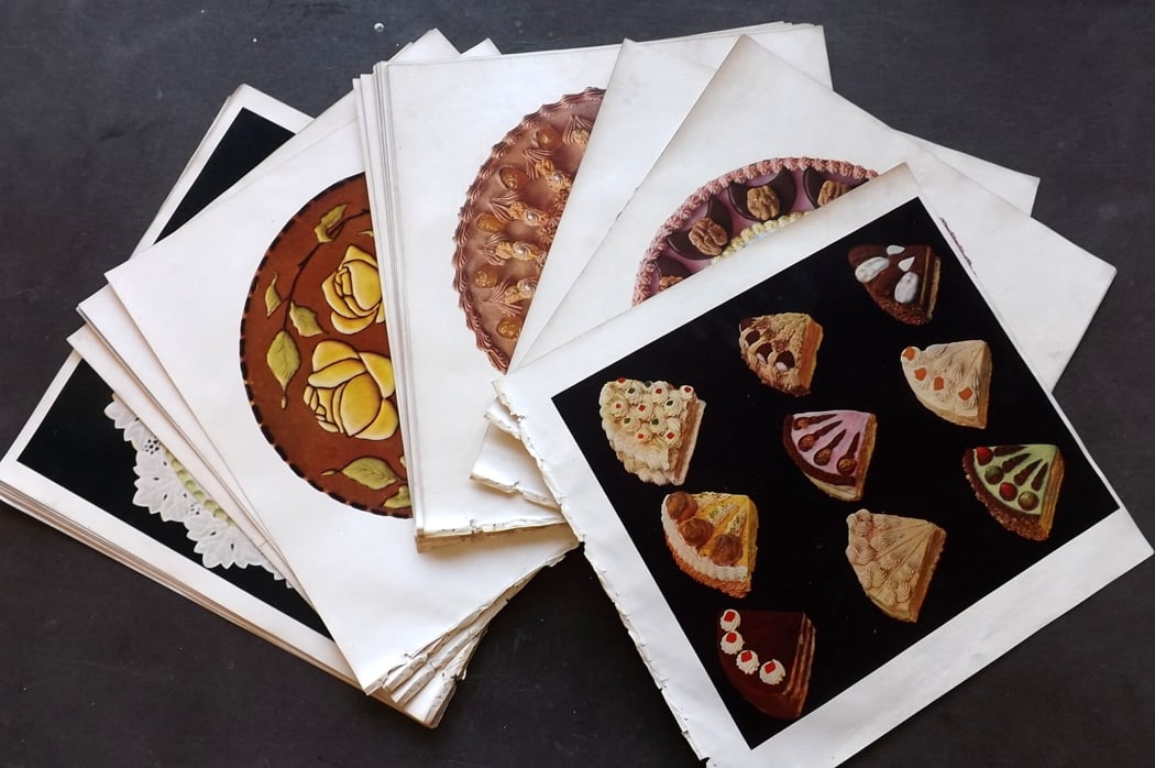 Weber, Johannes 1923 Lot of 36 Antique Food Prints Cakes etc (1 of 10)