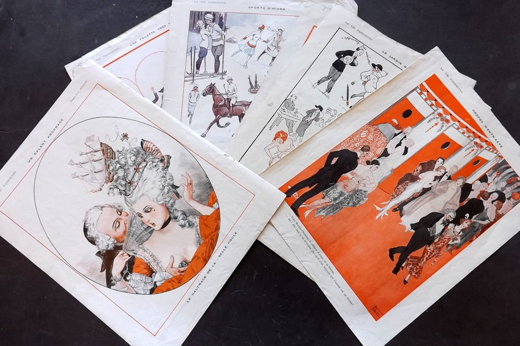 La Vie Parisienne 1920's Lot of 10 Art Deco Prints (1 of 4)