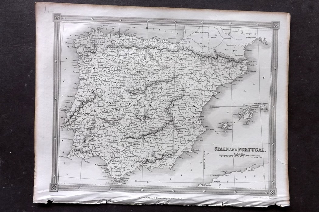 Findlay, Alexander 1841 Antique Map. Spain and Portugal (1 of 1)