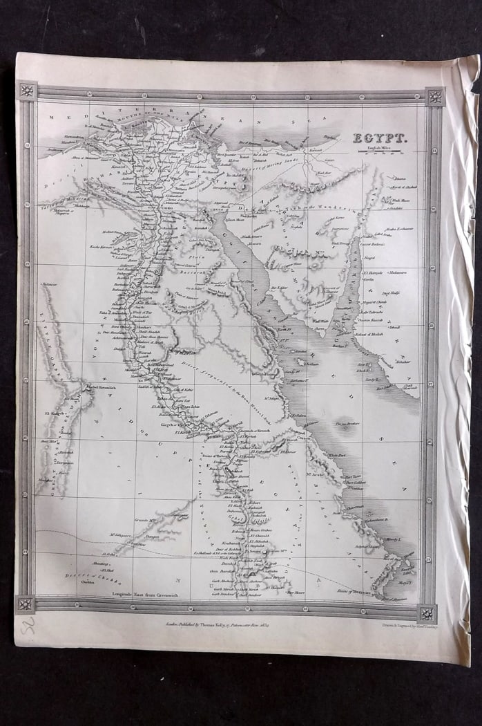 Findlay, Alexander 1841 Antique Map. Egypy with Saudi Arabia (1 of 1)