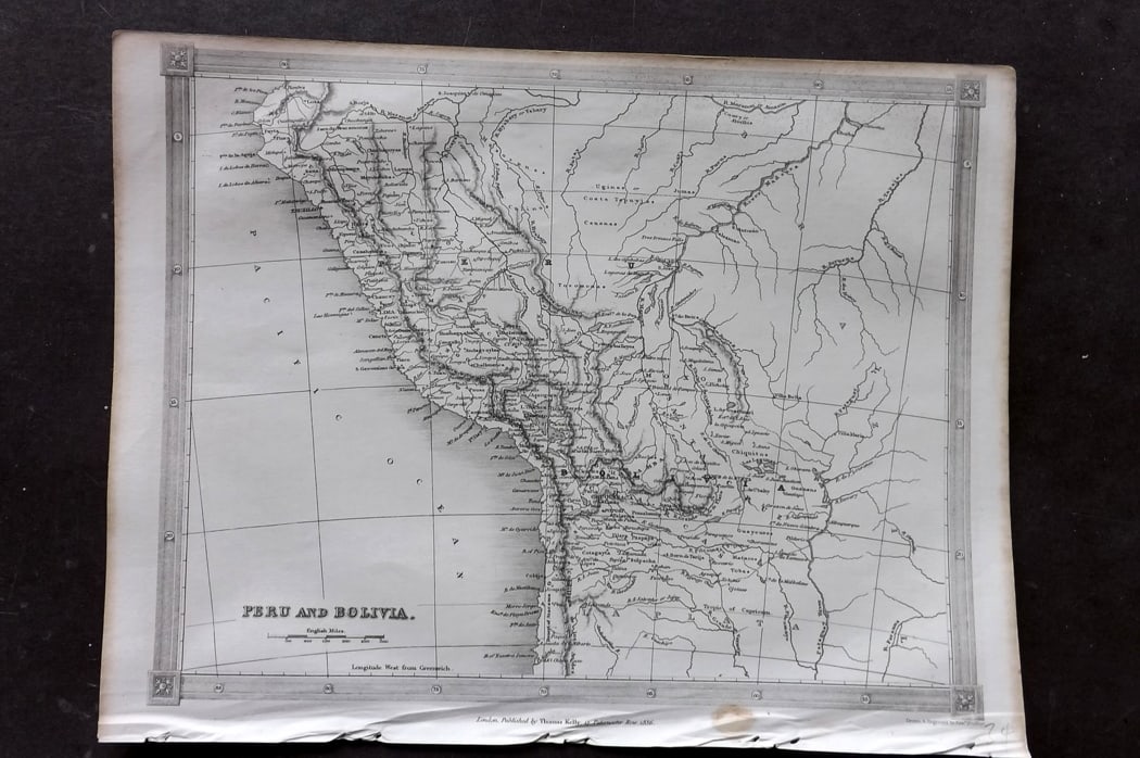 Findlay, Alexander 1841 Antique Map. Peru and Bolivia (1 of 1)