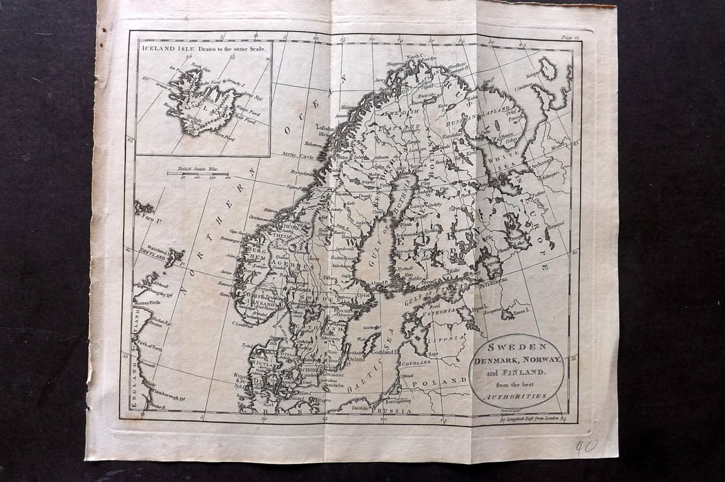 Guthrie, William 1794 Antique Map. Sweden, Denmark, Norway and Finland (1 of 1)