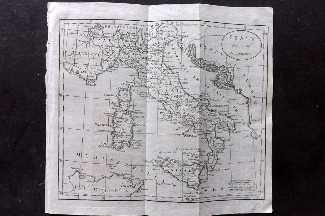 Guthrie, William 1794 Antique Map. Italy (1 of 1)