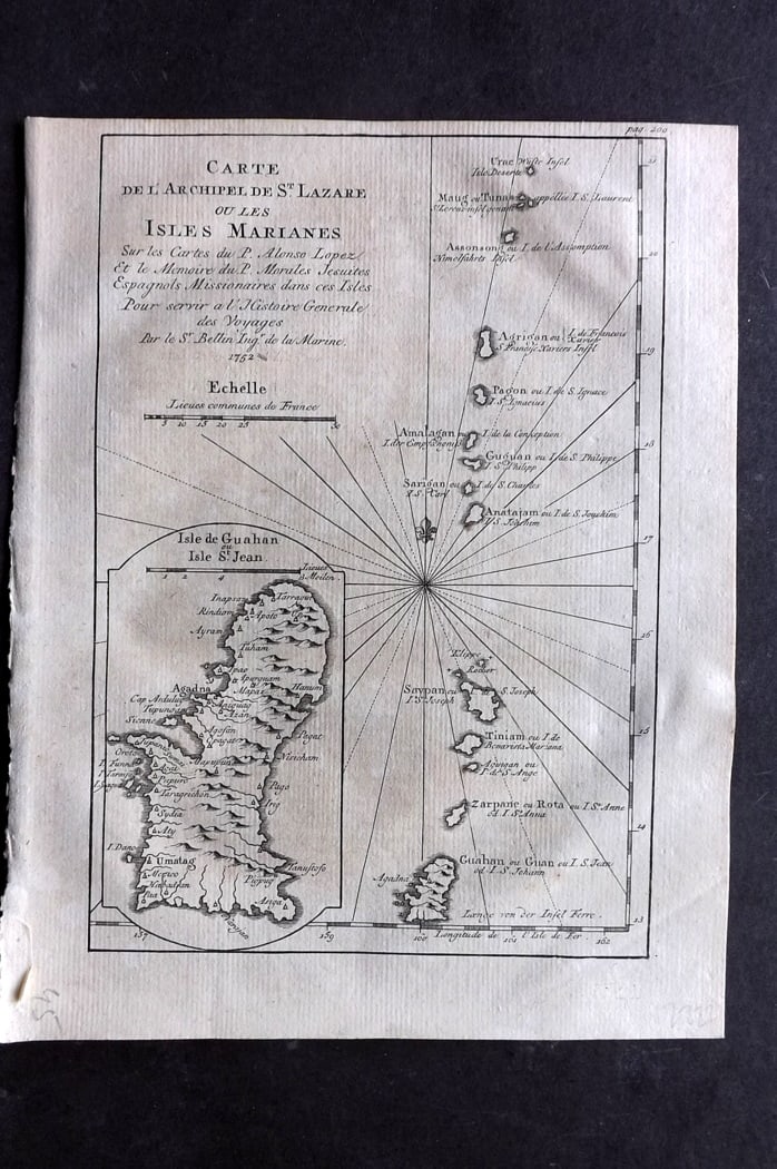 Psalmanazar & Sale C1770 Map. l'Archipel de St. Lazare ou les Isles Marianes (1 of 1)