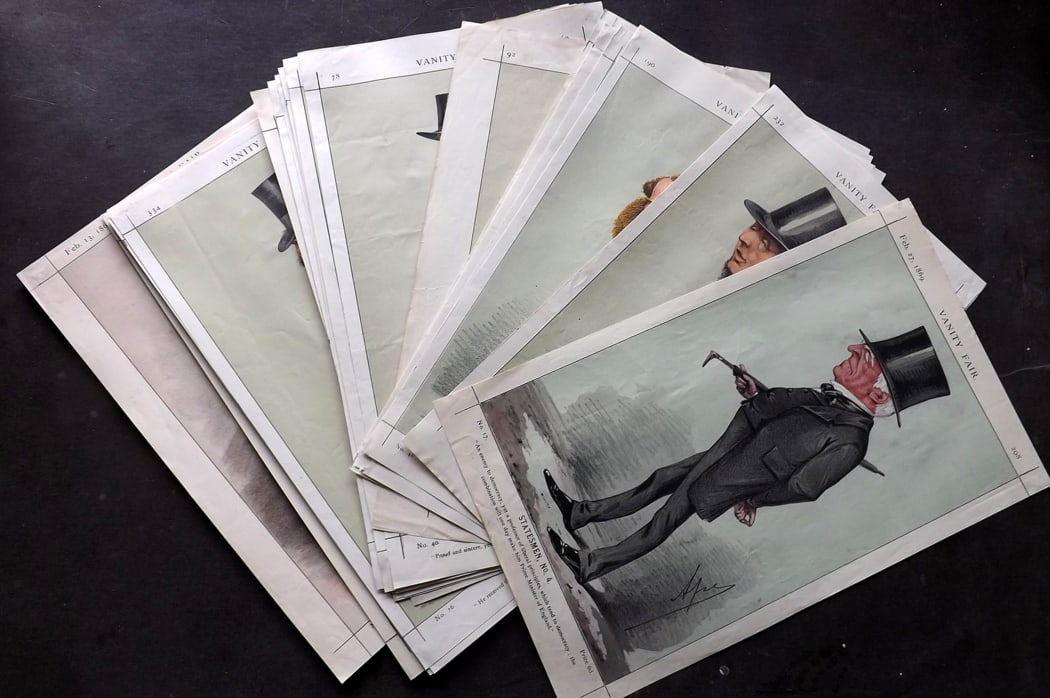 Vanity Fair Prints 1869 Lot of 25 Spy Cartoons Caricatures (1 of 8)